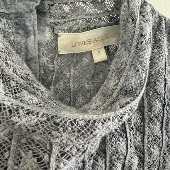 Love Shack Fancy - Viola Dress in Pacific Indigo Hand Dye - Picture 8 of 8